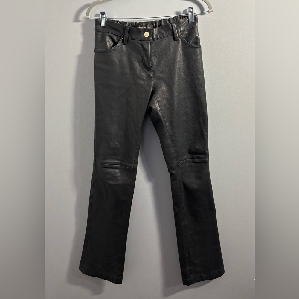 Barbara Bui Midnight Black Leather Trousers